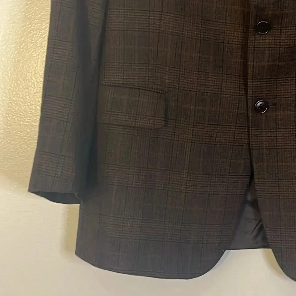 Brooks Brothers | Wool & Cashmere suit jacket sport coat Plaid Men’s size 45R
